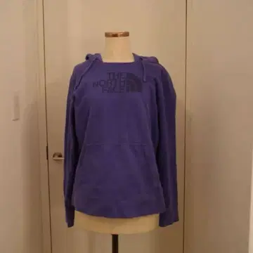 THE NORTH FACE 보라색 후드 부착 후드티 L