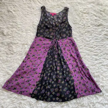 레어 Betsey Johnson 베츠이 존슨 실크 꽃무늬 원피스