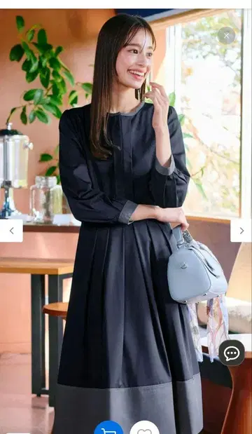 택없는 새상품 티어클라세 온워드 네이비 바이컬러 원피스 XL 13호
