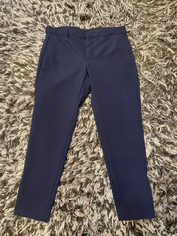 PT TORINO 나일론 스트레치 슬랙스 밑단 지퍼 포함 (네이비)