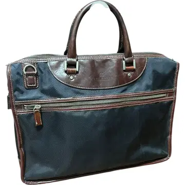 deux moncx 브리프 케이스 가죽 네이비