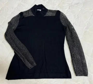 GIANFRANCO FERRE 시스루 라메 니트 메탈릭
