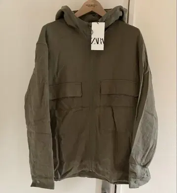 ZARA 마운틴 후드티 밀리터리 자켓 카키 코트 XL