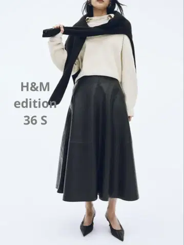 H&M edition 코팅 스커트 36 S