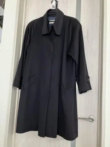 캐시미어 100% 네이비 컬러 롱 코트