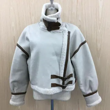 무루아 페이크 레더 보아 자켓 F1006C15