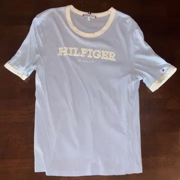 HILFIGER 로고 T셔츠 XS 사이즈 라이트 블루