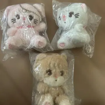mikko 캐릭터 봉제 인형 가챠 3개 세트