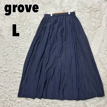 grove 그로브 (L) 실루엣이 깔끔한 턱이 들어간 플레어 스커트