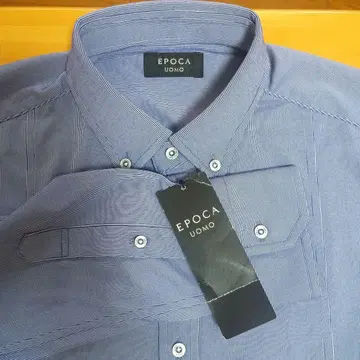 택 포함 새상품 EPoca 파랑 스트라이프 긴팔 셔츠