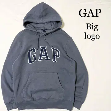 GAP 맨투맨 풀오버 후드티 빅 로고 그레이 구제 의류 실측치수 M
