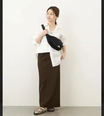 JOURNAL STANDARD P 플라이스 롱 스커트