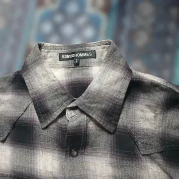 5351 HOMMES 체크 무늬 긴팔 셔츠