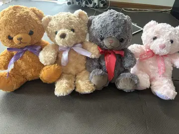 곰 모양 봉제 인형 4개 세트