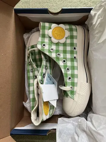 컨버스 올스타 플라워 패치 하이 24cm 통굽