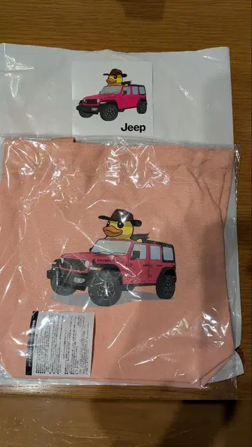 Jeep 오리 캐릭터 토트백