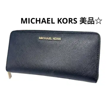 MICHAEL KORS 새상품급 장지갑 라운드 지퍼 블랙 심플 가죽
