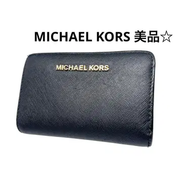 MICHAEL KORS 새상품급 접이식 지갑 가죽 블랙 심플 인기