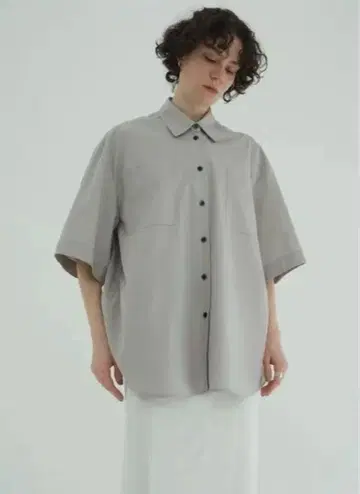 CLANE HALF SLEEVE HUGE SHIRTS GREY