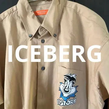 새상품급 HISTORY ICEBERG 베이지 버튼 다운 셔츠