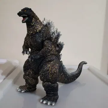 반다이 소프트 비닐 세기말 패왕 고질라 블랙과 금색 라메 약 30cm