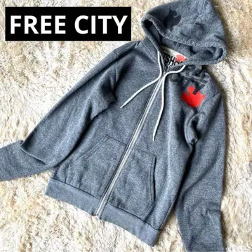 FREE CITY 프리 시티 지퍼 후드티 아메리칸 어패럴 바디 S