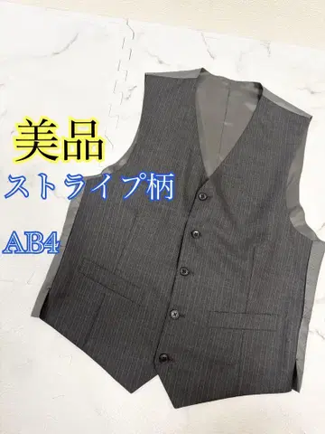 새상품급 수트 베스트 스트라이프 그레이 영업 접객