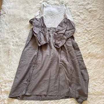 작가 린넨 원피스 커피 색상 원피스 린넨 작가님