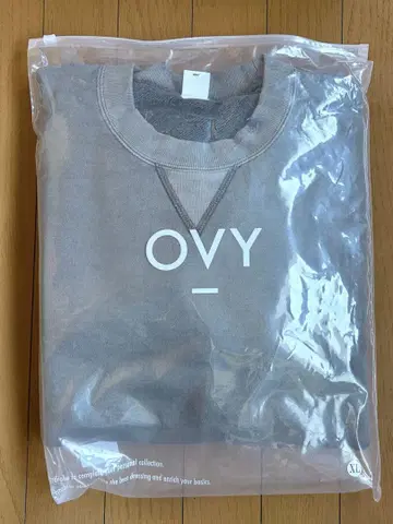 OVY 피그먼트 데미지 크루넥 스웨트 XL