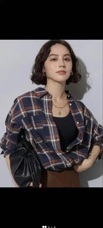 아르페쥬 스토리 시어 체크 셔츠