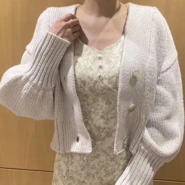 [ SNIDEL ] [ 새상품급 ] 로우 게이지 가디건 핑크