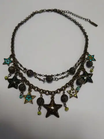 AXELLE CREATION 빈티지 별 모양 참 목걸이