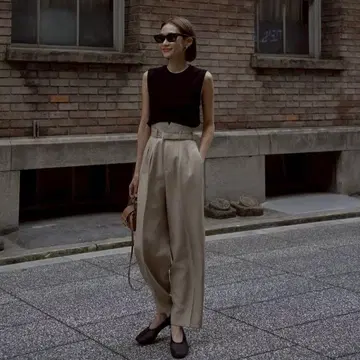 [택 포함 새상품] ELLIE 코쿤 팬츠 베이지 M 사이즈