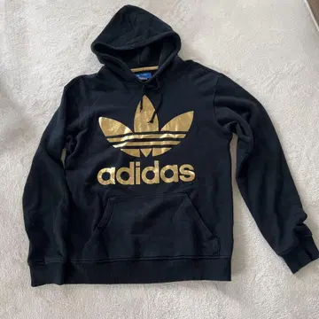 adidas 골드 로고 후드티 M 사이즈