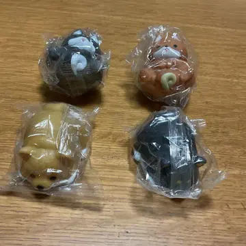 개와 고양이 피규어 4개 세트 캡슐 토이