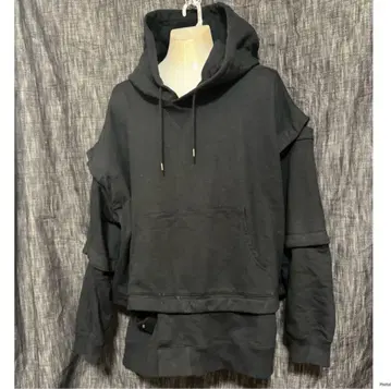 정가 49500엔 ANREALAGE 변형 도킹 후드티 M 후디 블랙