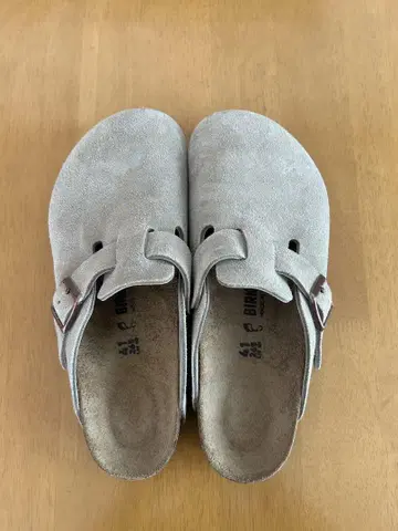 버켄스탁 41 26.5 보스턴 샌들 스웨이드 토프