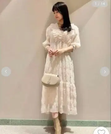 snidel 자카드 플리츠 원피스