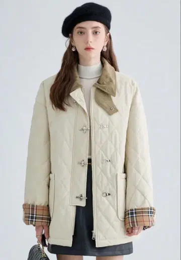 CHICandTHINGS / 절개 퀼팅 코튼 자켓