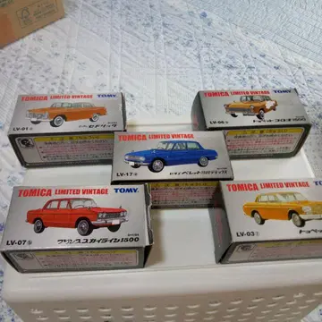 TOMICA 세드릭 LV-01 오렌지 외, 5대 묶음 판매.