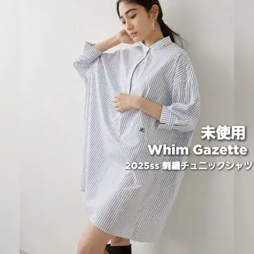 컨디션 최상 윔 가젯 2025ss 자수 튜닉 셔츠 오버 셔츠