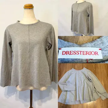 DRESSTERIOR 드레 스테리아 소매 슬릿 A라인 긴팔 상의 그레이