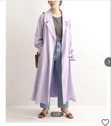 SLOBE IENA 뉴앙스 BIG 칼라 코트 라벤더