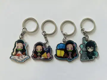 귀멸 지역 한정 키링 (네즈코 3개, 무이 1개)
