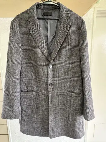 UNIQLO 체스터 코트 그레이 계열 체크