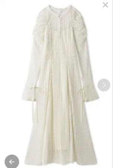 프레이 아이디 긴팔 롱 원피스 드레스 화이트 결혼식 동창회