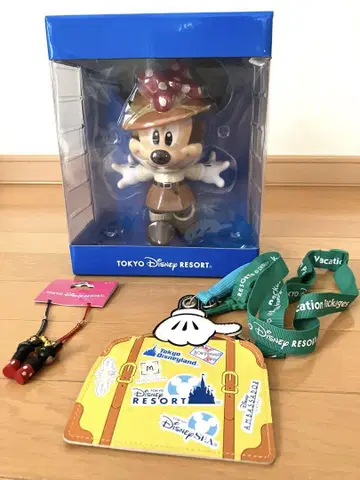 도쿄 디즈니 리조트 미니 피규어 여권 케이스 키링 3세트