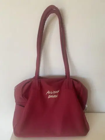 ALLISON BROWN HOLIDAY CANVAS BAG RED