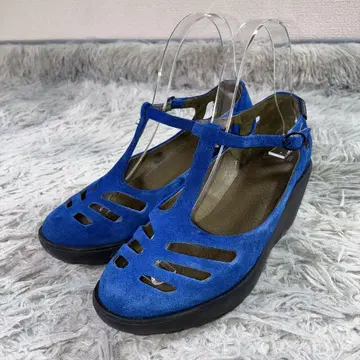 CAMPER 캠퍼 웨지솔 스웨이드 파랑 스트랩 22.5