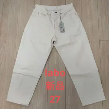MUJILABO 무지 라보 재팬 패브릭 데님 스트레치 와이드 팬츠 27